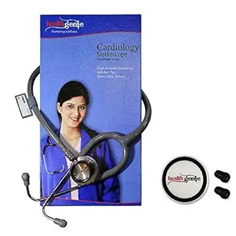 Healthgenie HG-301G Doctors Dual Stainless Steel Stethoscope (Gray)