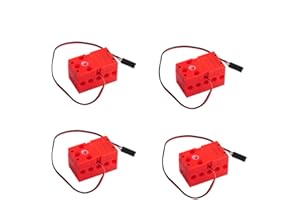 Sparkleiot 360 ° 2KG Servo Programmabile Mini Geekservo Servo Doppia Uscita Albero per Le goed Micro: bit Raspberry Pi (2/4pcs) (Motore rosso (4pz))