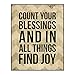 Produktbild Count Your Blessings finden Freude 12 x 15 Overlay Holz Design Art Wand Schild