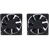 Electronic Spices 12v Brushless 3Inch DC Cooling Fan for Pc Case,CPU Cooler, 2pcs, Black (80X80) mm