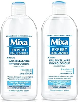 Mixa Expert Peau Sensible Eau Micellaire Physiologique 400 ml - Lot de 2