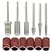 TRIXES Rotary Nail File Manicure Tool Bit Kit 6 Piece Sanding Polishing Engraving Drilling Set