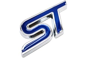 RICHARD'SJDM 2 Pcs Focus ST Emblem ST Trunk Emblem ST Badge Car Decals (Blue)