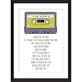 The Cure Boys Don't Cry Lyrics Unframed Print / Ungerahmter Druck