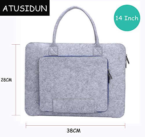 14 Zoll Laptop Schutzh  lle Filz Tasche H  lle Sleeve Case Laptoptasche Notebooktasche Blau