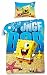 Produktbild Spongebob Schwammkopf Bettwäsche Wendebettwäsche 100% Baumwolle Bettbezug 140 x 200 + Kissenbezug 70 x 90 Dekoidee Spongebob