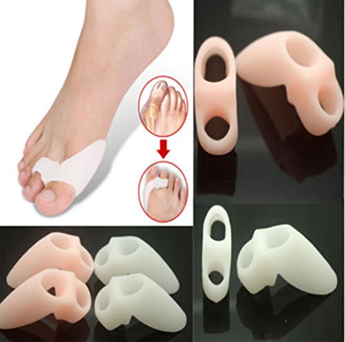 CareforYou® upgraded 2 nd generación suave almohadilla de silicona férula juanetes de dedos, dos esparcidor Corrector Separador de Pantalla Ajustador Pie Alivio del Dolor Unisex para Moderado Hallux Valgus