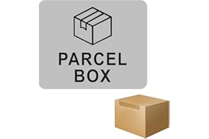 WEISENLINZ Parcel Box Sign Adhesive Parcel Box Sticker, 11cm x 9cm Parcel Box Sign Waterproof Self, for Postman Accurate Put Delivery, Mailboxes, Parcels, Mail, No Longer Lose The Parcel (Silver)