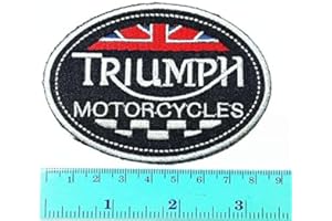 LIPALIPANA Parche para Motocicleta Triumph Logo Triumph Logotipo para Biker Club Parche Coser Hierro en la Chaqueta Cap Chaleco Insignia Signo Logo Aplique Recuerdo Accesorio