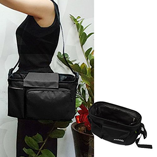Universal-Kinderwagen Organizer Baby Korb Kinderwagen Travel Windel Tasche schwarz - 6