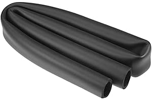 HIFROM Tuyau en mousse pour support de poignée, fente auto-scellante, revêtement isolant, 50 mm ID 64 mm OD 1 m de longueur, classe en mousse nitrile, noir (50 x 64 mm)