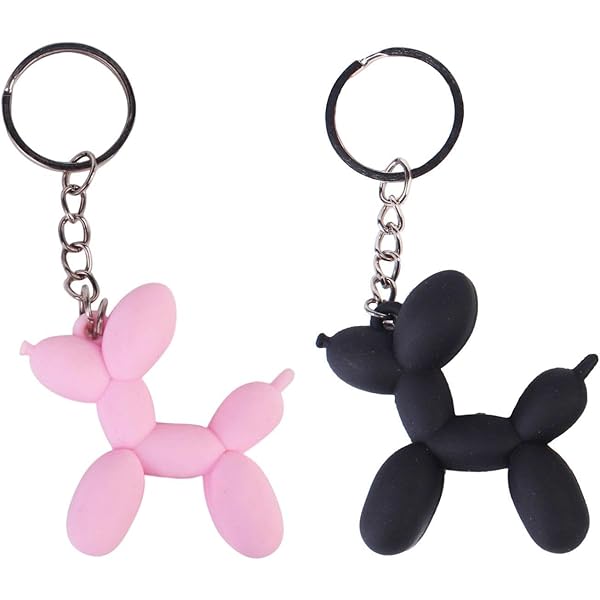 Sleutelhanger 3 stuks schattige cartoon ballon hond Sleutelhanger 3 stuks schattige cartoon ballon hond