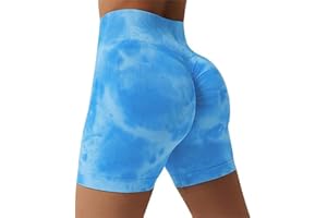 Litthing Leggins Deportivos Mujer Push Up Cintura Alta Elástico Mallas Anticeluliticos Tie Dye Sin Costuras Opaco Scrunch Butt Leggings para Yoga Gimnasio Pilates