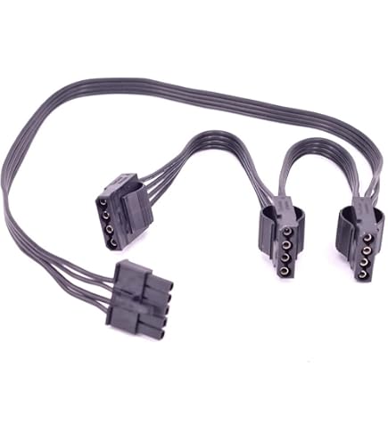 COMeap Cavo Adattatore Da 6 Pin A 3x Molex 4 Pin Per Alimentatori EVGA Modulari – 50 Cm