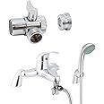 Zotti Tap Diverter Valve Attachment - 28mm | Polished Chrome Faucet Adapter for Bath Taps | Add A Shower Function or Bidet Sprayer