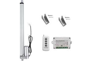 DCHOUSE 12 V 400mm Heavy Duty Hub Linearaktuator 150 KG-Maximum Lift Motor Drahtlose Fernbedienung Kit mit Montagehalterungen (1500N 16 zoll)