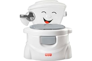 Fisher-Price Pot Rires et Éveil, siège d’apprentissage avec récompenses musicales et sonores, toilettes pour tout-petits avec siège amovible, Jouet Enfant, De 18 à 36 mois, HJC42