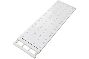 HERCHR Ripiano Espandibile Per Tensione Dell'armadio, Pannello Divisorio Per Armadio, Pannello Divisorio a Strati Salvaspazio con Asta Estensibile Per Armadio(73-125cm)