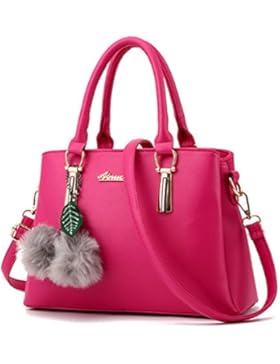 (G-AVERIL) Damen PU Leder Handtasche mit Schulterriemen