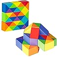 ECVV Magic Ruler Fidget Snake Cube Twist Puzzle Magic Snake Sensory Toys Collection Brain Teaser, Dice Fidget Toys for Kids Adults Teens(36 Sections: 63cm)