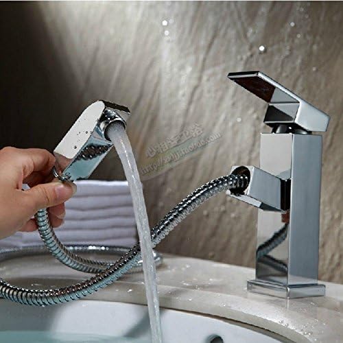 Sunsui New full-Brass chrome quartet hot & cold water extraction ๆ, personalized art Vanity basin basin mixer