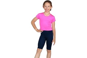 Hamishkane Kids Girls Plain Gymnastics Game School PE Stretchy Dance Sports Cycling Shorts