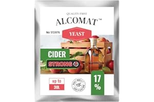 Alcomat Cider STRONG Ciderhefe 10g – Gärhefe für Apfelwein & Fruchtweine – Aktive Trockenhefe für 25-30L – Hohe Alkoholtoleranz bis 17% – Effiziente Gärung bei 12-30°C
