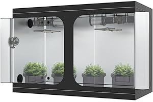 THE HOOKAH The Grow Deluxe D600 Growzelt 300x150x200 cm - Indoor Anbauzelt mit herausnehmbarer Wanne, hochreflektierendes Mylar licht- und wasserdicht