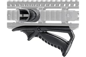 SBGJMY PTK e Vts Impugnatura Anteriore Angolata Tattica con Poggiapollice, Impugnatura Frontale per Sistema di Guida Picatinny da 20 mm (Nero)