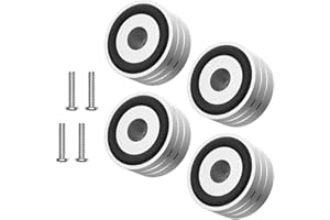 Tertullus 4 nóżki HiFi aluminiowe 40 mm × 20 mm, srebrne głośniki, amortyzatory drgań, nóżki do przykręcania gramofonów, subwooferów, głośników