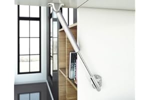 HEVOLUS Pistone a Gas KRABY Originale Italiana Ferramenta LIVENZA – Asta SOFT STOP L.164, 244, 355, 480 mm per Ante Cucina e Living – Varie Forze N - Ammortizzatore Mobili e Pensili Lift up (L.244 mm 80N)