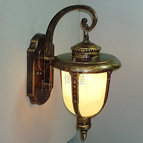 GaoHX American Rustic Waterproof Terrace Wall Lamp Outdoor Courtyard Garden At The Entrance Wall Lamp