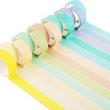 YUBX Washi Tape Set Masking Tape Klebeband Bunt für DIY Handwerk, Bullet Journals, Planer, Scrapbooking, Verpackung 15mm brei