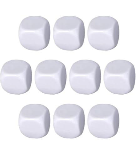 Dés Vierges Blancs Acrylique – Lot De 5, 30 Mm – Pour Personnalisation, Jeux DIY, Projets Créatifs
