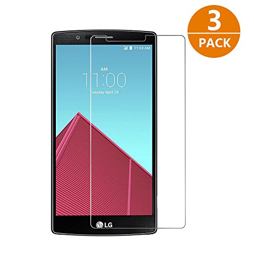  3-Pack  LG G4 Cristal Templado Protector de Pantalla  Nazzamo LG G4 Templado Vidrio Protector de Pantalla  Ultra-trasparente   Sin Burbujas   Resistente a Ara  azos 