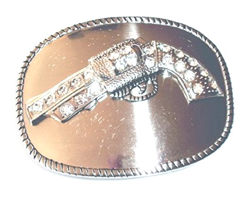 Preisvergleich Produktbild Gürtelschnalle / Buckle Colt mit Straßsteinen