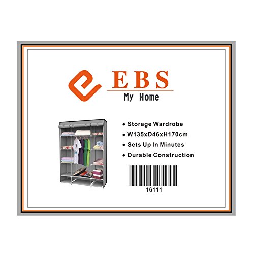 EBS® Kleiderschrank Faltschrank Stoffschrank Schrank Garderobe Regal - 4