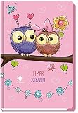 Image de Schülerkalender Eulen/Owls 2018/2019 - Schulplaner, Schülerplaner: Timer mit Hardcover und Sticker