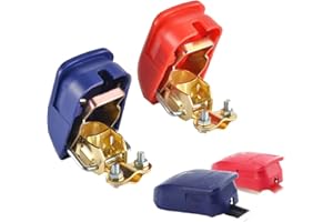 Hungpure Batterieklemmen 12V Polklemme | 1 Paar Batterie Klemmen für Autobatterie | Batterieklemmen Schnellverschluss für Boot KFZ PKW