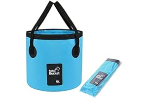 STEK Folding Water Bucket, Foldable Collapsible Bucket Outdoor Washing Bowl for Camping, Lightweight Storage Container for Travelling Hiking Fishing Gardening