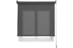 EB ESTORES BARATOS Estor TAMIZADOR OSCURECEDOR Premium/Reduce la Intensidad del Sol y Deja Pasar Poca luz. Elija su Medida de Ancho x Alto. Color: Gris Oscuro. Medidas: 100cm x 270cm