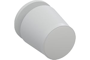 DIWARO® Roller Shutter Stopper, 20 mm, Colour: Dark Brown, Grey, Light Brown, Light Grey, Black, White, with Cap and Screw, Material Plastic