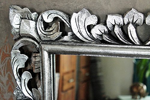 Edler Barockspiegel Holz silber antik 120cm x 60cm - 2