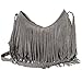 Produktbild Stilvolle Frau Lady Fashion Tasche einzigen Schulter Quaste Messenger Bag grau
