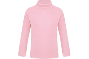 JanJean Enfant Fille Garçon Haut Thermique Col Haut sous-vêtement Thermique Maillot De Corps Manches Longues sous-Pull Thermique Sweat-Shirt 2-14 Ans