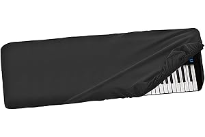 Musiin Piano Keyboard Dust Cover Compatible With YAMAHA MODX7 Music Keyboard Dirt Proof Cover, Stretchy Electronic Keyboard Cover, 76 Keys Electronic Keyboard Cover With Durable Elastic, Black