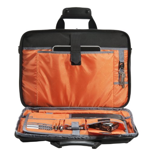 Everki Versa – Premium Laptoptasche für Notebooks bis 16 Zoll (40,6 cm) mit patentiertem Ecken–Schutz–System, durchdachtem Fächer-Konzept und weiteren hochwertigen Funktionen, Schwarz - 6