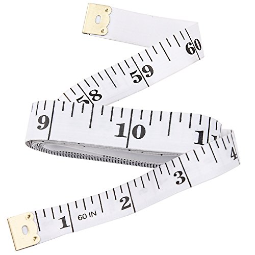 ULG weiche Maßband messen Sewing Tailor Flexible Tuch Lineal Körper Messung 152,4 cm 150 cm 3 Stück, weiß - 5