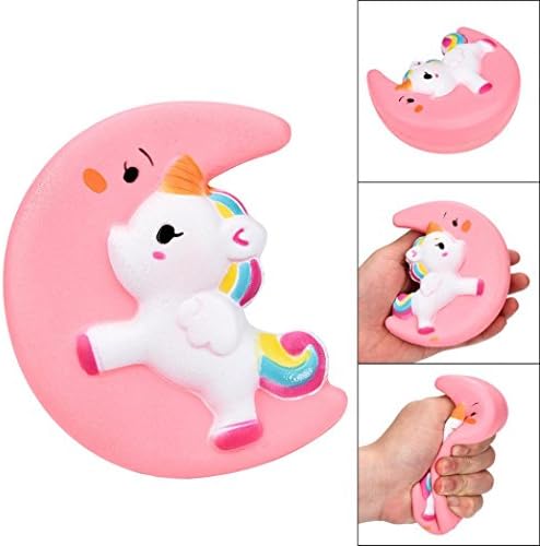 Pochers® Cute Moon Unicorn Squishy Cream Scented Slow Rising Cute Fruit Toy Stress Balls Squeeze Toys Kids Adults Gift For Stress Relief