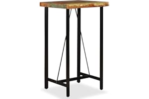 vidaXL Tavolino da Bar in Legno Massello di Recupero Tavolo Alto Angolo Cucina